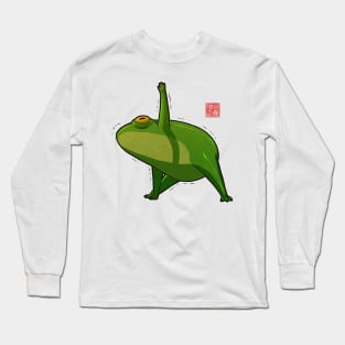 Yoga Frog Triangle Pose Long Sleeve T-Shirt